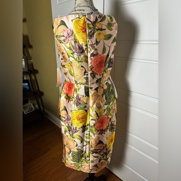 NWT Kay Unger Hyacinth Sleeveless Draped Dress Bridal Multi Blush - Picture 7 of 11